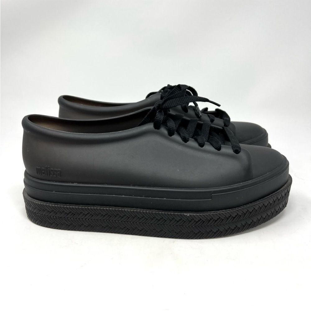 Melissa black platform lace up sneakers 10‎